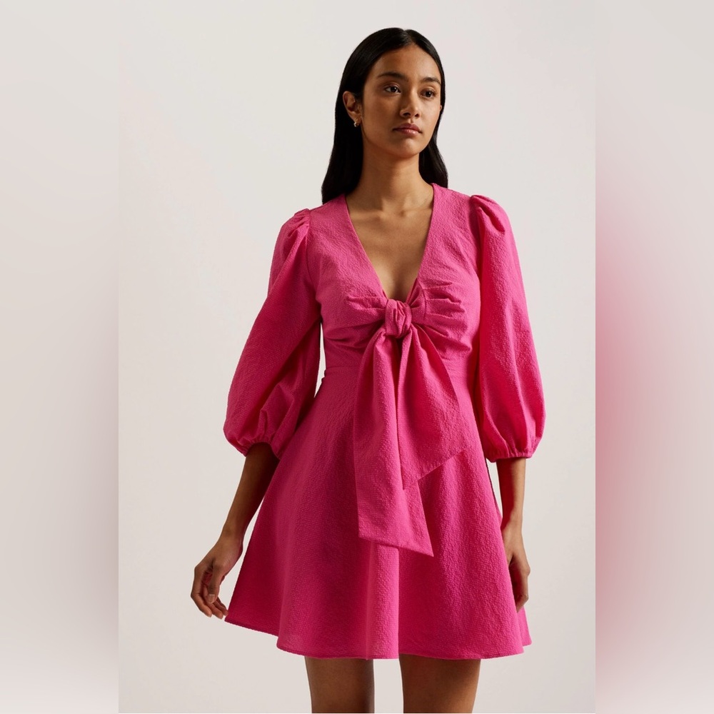 Ted Baker JOZELYN  Pink Bow-Tie Dress